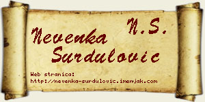 Nevenka Surdulović vizit kartica